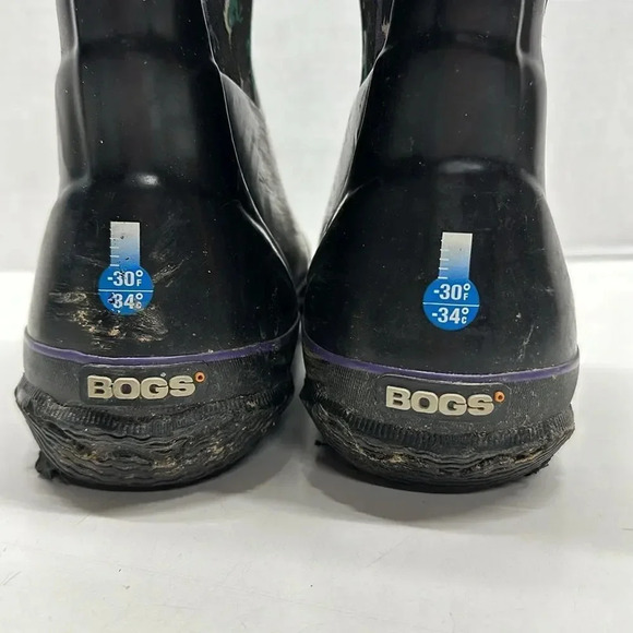 Bogs Boots Snow Winter Insulated Rain Pull On Waterproof Unicorn Black Kids 6 - Picture 6 of 11